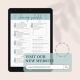 Cleaning Schedule Printable | Daily, Weekly & Monthly Cleaning Checklist | Editable Home Cleaning Planner PDF | Instant Download