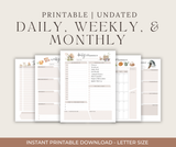 Farmhouse Planner Printable Bundle | Daily Weekly Monthly & To-Do List Organizer | Instant Download