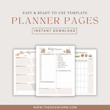 Farmhouse Planner Printable Bundle | Daily Weekly Monthly & To-Do List Organizer | Instant Download