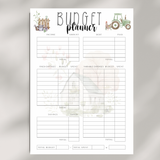 Farmhouse Budget Planner Printable | Cute Tractor Budget Sheet | Monthly Budget Tracker | Homestead Finance Planner | Instant Download
