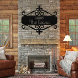 Family Name & Address Sign ~ Outdoor Metal Sign, Door Hanger Sign, House Number, Last Name Sign, Wedding Gift, Personalized Metal Sign