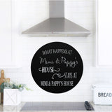 What Happens At Mimi & Pappy's House Stays At Mimi And Pappy ~ Outdoor Metal Sign, Door Hanger Sign, Last Name Sign, Grandparent Sign