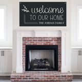 Welcome To Our Home Custom Sign ~ Outdoor Metal Sign, Door Hanger Sign, Last Name Sign, Wedding Gift, Personalized Metal Sign