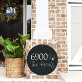 House Number Steel Sign ~ Outdoor Metal Sign, Door Hanger Sign, House Number Sign, Last Name Sign, Address Plaque, Personalized Metal Sign
