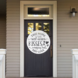 This Home Is Filled With Wet Noses, Kisses, Wagging Tails ~ Custom Porch Sign | Metal Porch Sign | Custom Gifts | Personalized Steel Sign