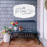 Caution Free Range Children ~ Metal Porch Sign | Personalized Metal Sign | Custom Porch