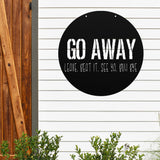 Go Away, Leave. Beat It. See Ya. Buh Bye ~ Outdoor Metal Sign, Unwelcome Sign, No Soliciting Sign, Not Welcome Sign, Funny Porch Sign