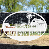 Custom Farm Welcome Sign ~ Metal Porch Sign | Metal Gate Sign | Farm Entrance Sign | Metal Farmhouse