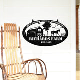 And So Together They Built A Life They Loved Family Name Sign ~ Metal Porch Sign | Metal Gate Sign | Farm Entrance Sign | Metal Farmhouse