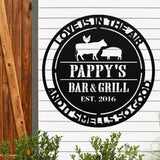 Custom Grill Sign Love Is In The Air And It Smells So Good ~ Metal Porch Sign | Outdoor Sign | Front Door Sign | Metal Grilling Sign