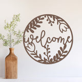 Welcome Spring Floral Sign ~ Outdoor Metal Sign, Door Hanger Sign, Last Name Sign, Wedding Gift, Personalized Metal Sign