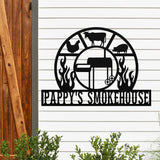 Custom BBQ Smokehouse Sign ~ Metal Porch Sign | Outdoor Sign | Front Door Sign | Metal Grilling Sign
