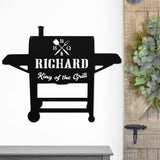 Custom King Of The Grill Sign ~ Metal Porch Sign | Outdoor Sign | Front Door Sign | Metal Grilling Sign