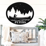 Kayaking Name Sign ~ Metal Porch Sign - Outdoor Sign - Front Door Sign - Metal Lake Sign - Lake House