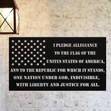 American Pledge Of Allegiance Sign ~ Metal Porch Sign - Outdoor Sign - Front Door Sign - Metal Mountain Sign - Woodland Sign