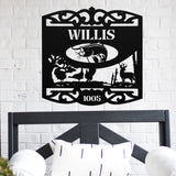 Wildlife House Number Sign ~ Metal Porch Sign | Outdoor Sign | Front Door Sign | Metal Hunting Sign | Cabin Sign