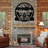 Bonfire Family Name Sign ~ Metal Porch Sign | Outdoor Sign | Front Door Sign | Metal Lake Sign | Cabin Sign