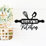 Custom Kitchen ~ Outdoor Metal Sign, Metal Sign, Wedding Gift, Personalized Metal Sign, Gift For Couple, Metal Wall Art, Word Wall Art