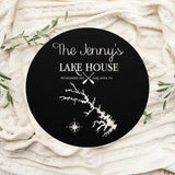 Lake House Custom Family Name Sign ~ Outdoor Metal Sign, Door Hanger Sign, Metal Monogram Sign, Last Name Sign, Metal Lake House Sign