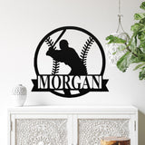Custom Baseball Sign ~ Metal Porch Sign - Outdoor Sign - Personalized Metal Sign - Baseball Home Sign