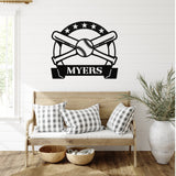 Custom Baseball Home Sign ~ Metal Porch Sign - Outdoor Sign - Personalized Metal Sign - Baseball Home Sign