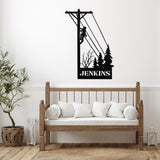Lineman Custom Name Sign ~ Metal Porch Sign - Outdoor Sign - Personalized Metal Sign - Occupational Sign