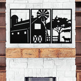 Goat On A Farm Three Piece Set ~ Metal Porch Sign - Outdoor Sign - Personalized Metal Sign - Family Monogram Sign
