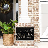 Steel Family Name Sign ~ Outdoor Metal Sign, Door Hanger Sign, Last Name Sign, Wedding Gift, Personalized Metal Sign, Gift For Couple