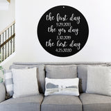 Date List Sign ~ Outdoor Metal Sign, Door Hanger Sign, Last Name Sign, Wedding Gift, Personalized Metal Sign, Gift For Couple, Porch Sign