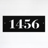 Horizontal Home Address Sign ~ Metal Porch Sign, House Number Sign, Metal Address Number Sign, Steel Address Plaque Sign, Home Number Sign