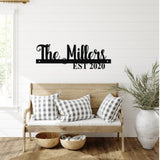 Family Last Name Sign ~ Metal Porch Sign, Custom Family Home Sign, Last Name Family Sign, Front Door Metal Sign, House Number Sign