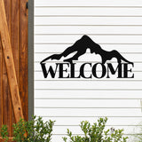 Mountain Welcome Metal Sign ~ Outdoor Metal Sign, Door Hanger Sign, Last Name Sign, Personalized Metal Sign, Gift For Couple, Porch Sign