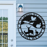 In Spring We Strut In Fall We Rut Metal Sign ~ Metal Porch Sign, Metal Tree Sign, Front Door Metal Sign, Patio Sign, Metal Décor, Metal Art