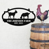 Goat Custom Farm Welcome Sign ~ Metal Porch Sign | Metal Gate Sign | Farm Entrance Sign | Metal Farmhouse