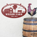 Custom Cow Farm Welcome Sign ~ Metal Porch Sign | Metal Gate Sign | Farm Entrance Sign | Metal Farmhouse