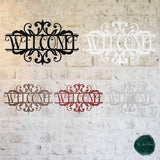 Welcome Metal Sign ~ Outdoor Metal Sign, Door Hanger Sign, Last Name Sign, Personalized Metal Sign, Gift For Couple, Porch Sign