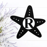 Starfish Monogram Sign ~ Metal Porch Sign - Outdoor Sign - Front Door Sign - Metal Beach Sign - Beach House