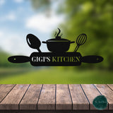 Custom Gigi's Kitchen ~ Outdoor Metal Sign, Metal Sign, Wedding Gift, Personalized Metal Sign, Gift For Couple, Metal Wall Art