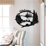 Kayaking Welcome Sign ~ Metal Porch Sign - Outdoor Sign - Front Door Sign - Metal Lake Sign - Lake House