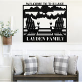 Welcome To The Lake Custom Name Sign ~ Metal Porch Sign - Outdoor Sign - Front Door Sign - Metal Lake Sign - Lake House
