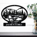 Lake Dock Name Sign ~ Metal Porch Sign - Outdoor Sign - Front Door Sign - Metal Lake Sign - Lake House