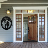 Father & Child Fishing Sign ~ Metal Porch Sign | Outdoor Sign | Front Door Sign | Metal Hunting Sign | Cabin Sign