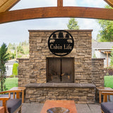 Cabin Life Sign ~ Metal Porch Sign | Outdoor Sign | Front Door Sign | Metal Hunting Sign | Cabin Sign