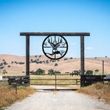Deer Crossbow Sign ~ Metal Porch Sign | Outdoor Sign | Front Door Sign | Metal Hunting Sign | Cabin Sign