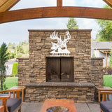 Buck & Doe Name Sign ~ Metal Porch Sign | Outdoor Sign | Front Door Sign | Metal Hunting Sign | Cabin Sign