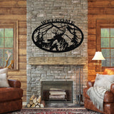 Welcome Mountain Sign ~ Metal Porch Sign | Outdoor Sign | Front Door Sign | Metal Hunting Sign | Cabin Sign