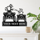 Four Wheel Family Custom Sign ~ Metal Porch Sign - Outdoor Sign - Personalized Metal Sign - Four Wheeler Sign