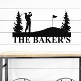 Custom Golfing Sign ~ Metal Porch Sign - Outdoor Sign - Personalized Metal Sign - Golfing Sign - Gift For Him