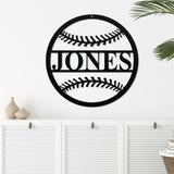 Baseball Custom Sign ~ Metal Porch Sign - Outdoor Sign - Personalized Metal Sign - Baseball Home Sign