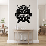 Custom Baseball Home Sign ~ Metal Porch Sign - Outdoor Sign - Personalized Metal Sign - Baseball Home Sign